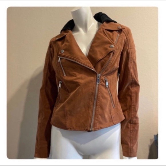 Free People HARRIET VEGAN SUEDE HOODED MOTO JACKET NWT - Picture 9 of 12